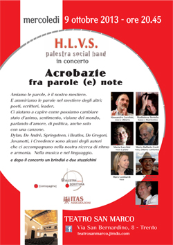 visualizza la locandina del concerto del 9 ottobre a Trento