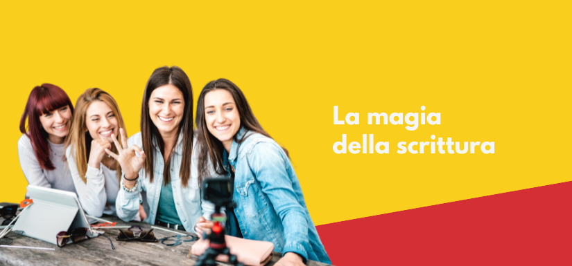 La magia della scrittura: ragazze che sorridono e lavorano insieme